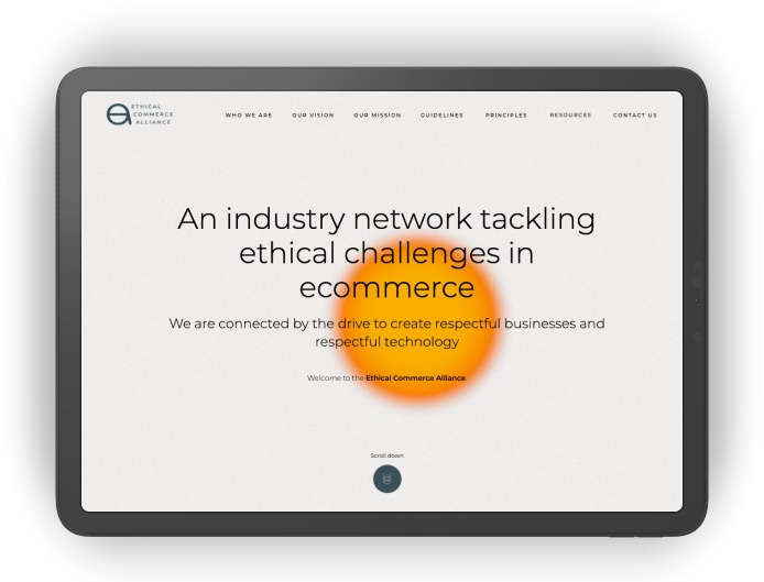 ECA website tablet image