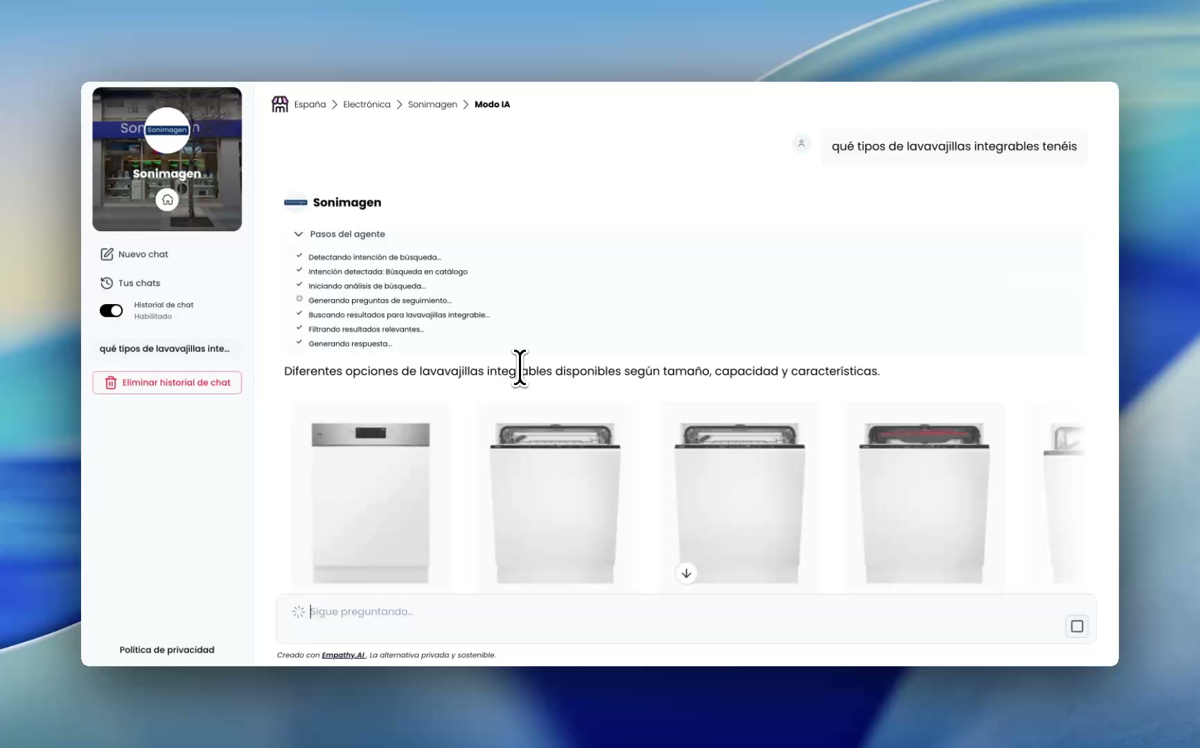 AI Mode extending search into a conversation that keeps specs and budget constraints across turns