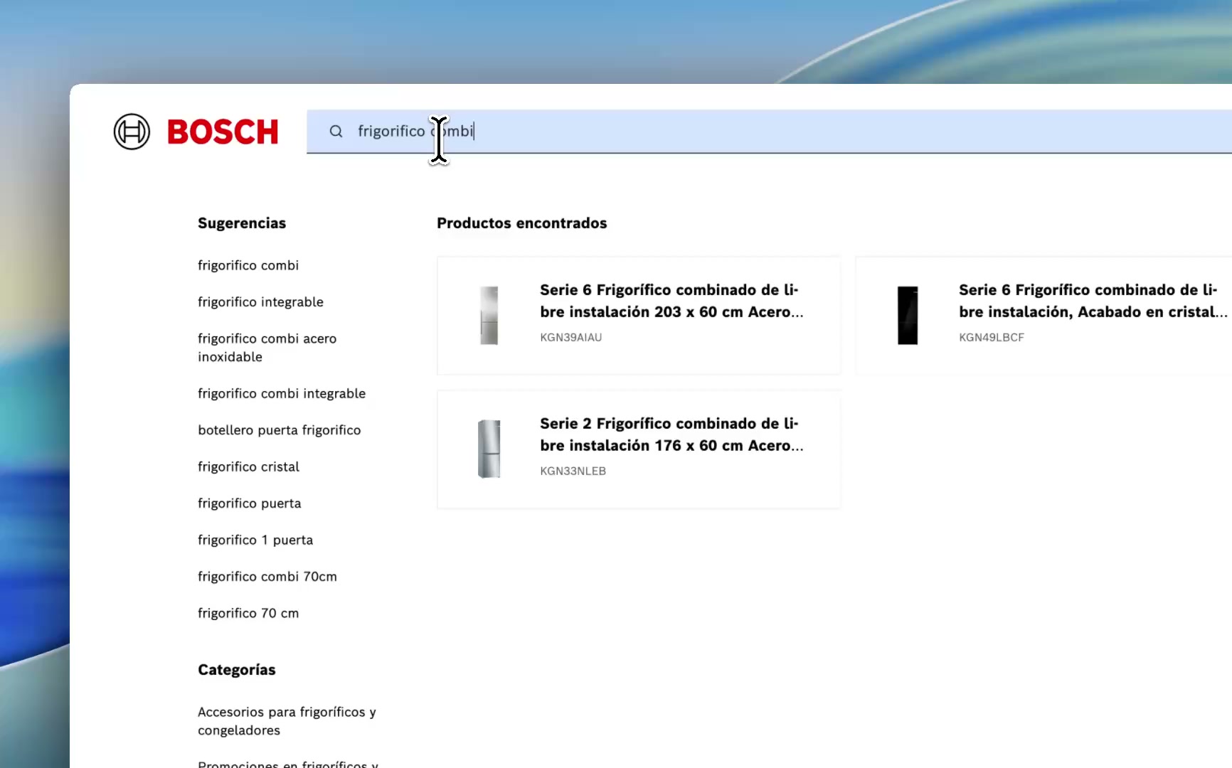 Product and Content tabs showing products alongside manuals and guides in search results