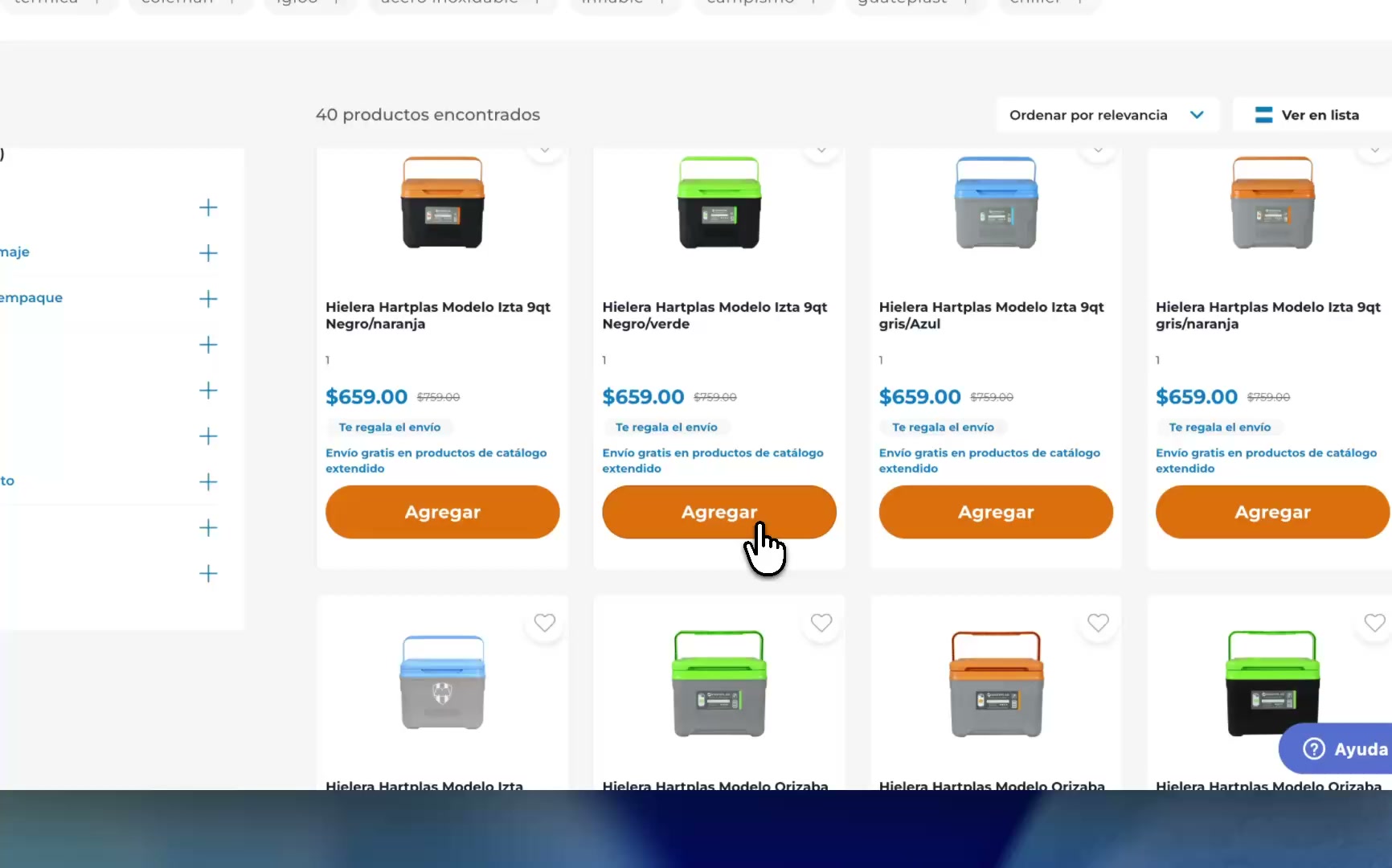 Next Queries suggesting follow-up searches after an add to cart