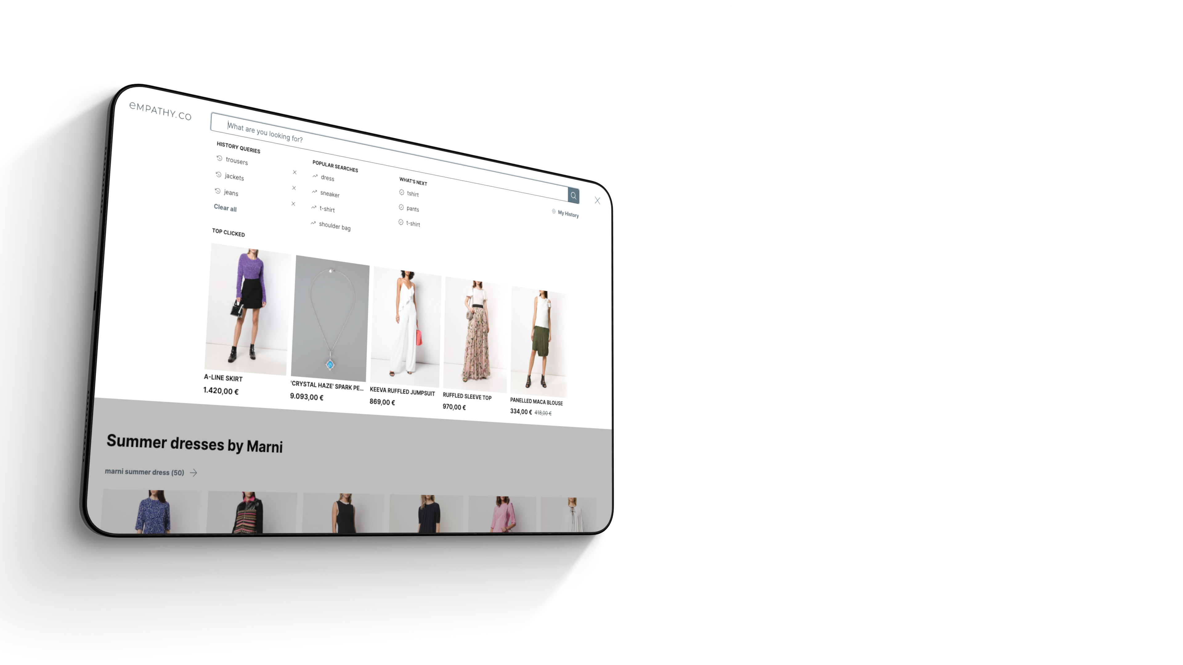 empathy.co ux interface sample