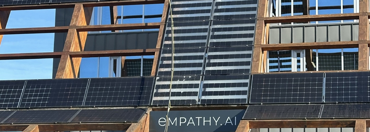 Solar panels at the Empathy AI headquarters